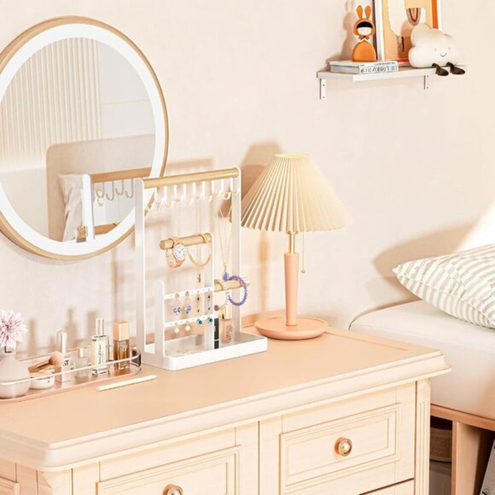 New 4-Tier Jewelry Organizer Stand, Aesthetic Necklace & Ring Holder Rack - Picture 11 of 12